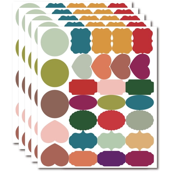 280Pieces Colored Chalkboard Labels Waterproof Removable Reusable Sticker for Jars Pantries Storage Crafts and Offices