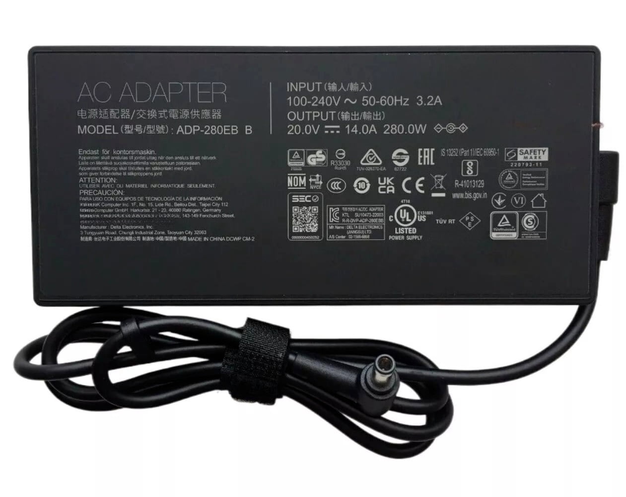 280W 20V 14A AC Adapter for ASUS ROG Strix SCAR 17 ADP-280BB B 6.0*3.7mm Laptop Charger Power Supply