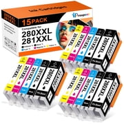 15 Pack 280XXL 281XXL Compatible for PIXMA tr8620a Ink cartridges for 280 281 Ink Cartridges to use with PIXMA TR8520 TR8620 TR8600 TR8622a TR7520 printer