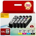 thumbnail image 1 of 280XXL 281XXL Ink Cartridge for Canon Ink 280 281 PGI-280XXL CLI-281XXL for PIXMA TS9521 TR8520 TS8220 TR7520 TS9120 TS8600 TS9512 Printer (5 Pack), 1 of 7