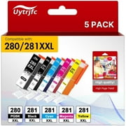 280XXL 281XXL Ink Cartridges Compatible for Canon 280 281 ink PGI-280XXL CLI-281XXL to ues with PIXMA TS8320 TS8220 TS8120 Printer(5 Packs)