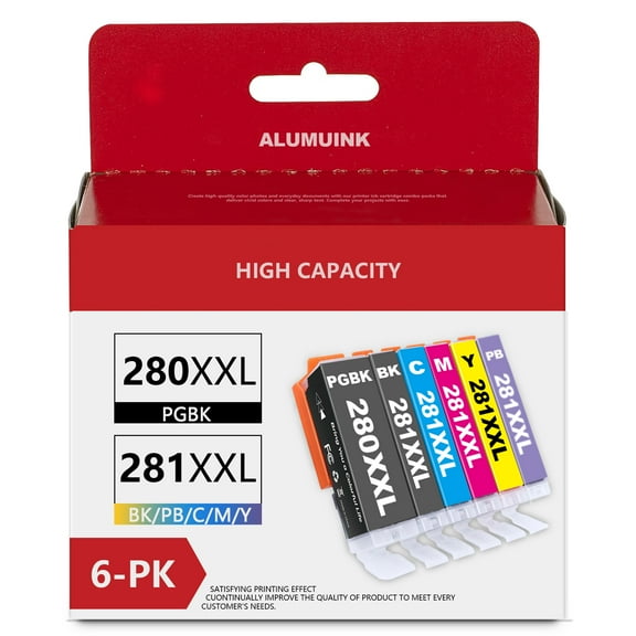 280XXL 281XXL Ink Compatible for Canon 280 281 Ink Cartridges Work for Pixma TR8620 TR7520 TS6120 Printer