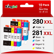 280 and 281 Ink Compatible for Canon Ink 280 and 281 for Canon 280XL Printer Ink for PIXMA TR8520 TR7520 TS8320 TS9120 10-Pack