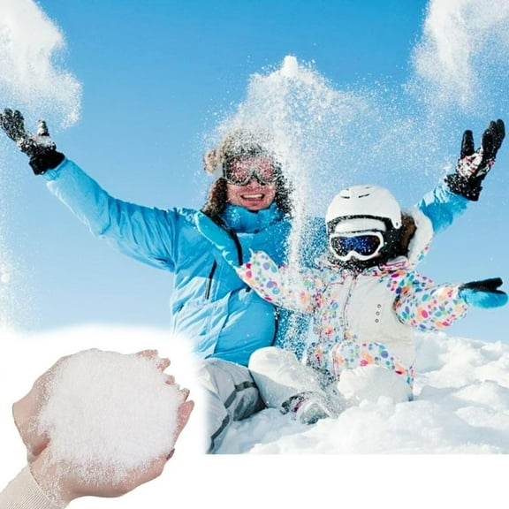 280g Christmas Artificial Snow Powder, Realistic Fake Snow for Holiday Decorating, Dry Snow Flakes for Indoor Winter Displays and Craft Projects