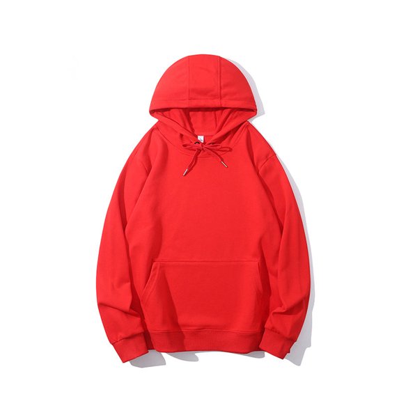 280g Loopback Men's Hooded Sweatshirt, Solid Color, Casual Loose Fit