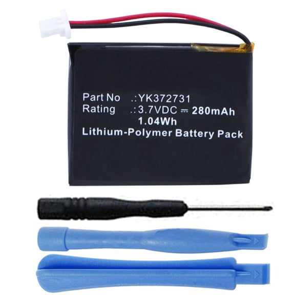 280mAh YK372731 Battery Replacement for Golf Buddy Voice, Voice+, Voice VS4, Voice 2 Talking GPS Range Finder with Free Installation Tools