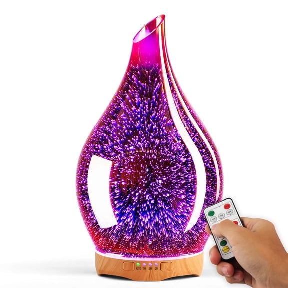 280ml Oil Diffuser Aroma Ultrasonic Humidifier With Remote Control Bpa Free Auto Shut-off Timer Setting