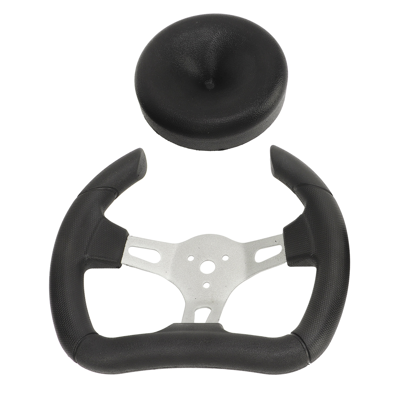 280mm Steering Wheel Black D Shaped Racing Steering Wheel for Go Karts ...