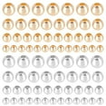 thumbnail image 1 of 280pcs 14k Gold Spacer Beads 3/4/5/6mm Smooth Round Beads Brass Loose Beads Seamless Spacer Metal Beads for Stackable Necklace DIY Bracelet Jewelry Making Craft Gold Silver, 1 of 7