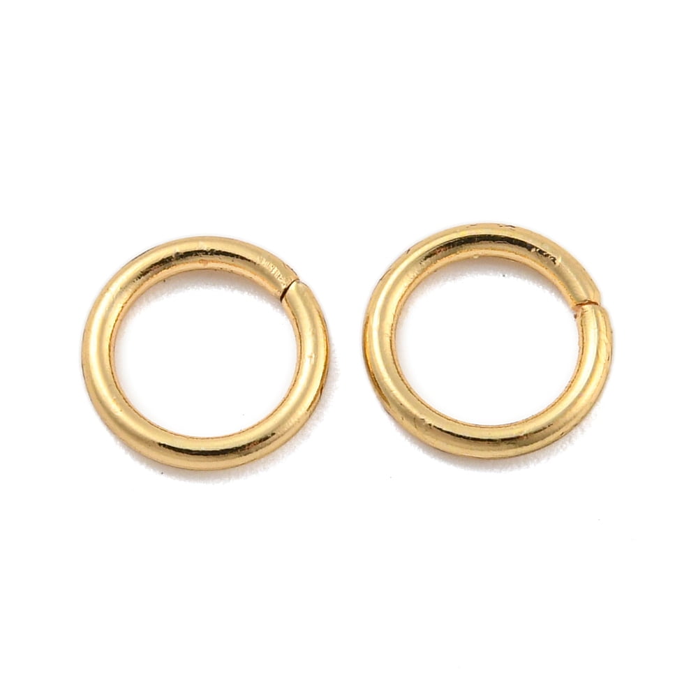 280pcs 304 Stainless Steel Jump Rings Soldered Jump Rings Closed Jump Rings Golden 18 Gauge 7x1mm Inner Diameter: 5.5mm