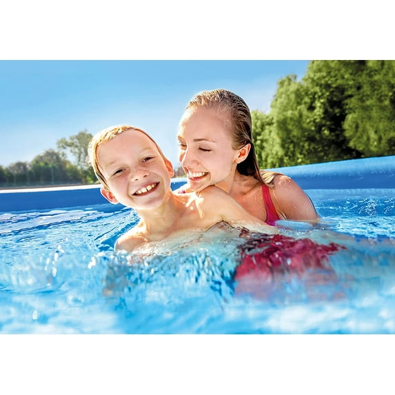 28116EH Easy Set Inflatable Swimming Pool: 10ft x 24in – Puncture-Resistant Material – Quick Inflation – 813 Gallon Capacity – 18in Water Depth