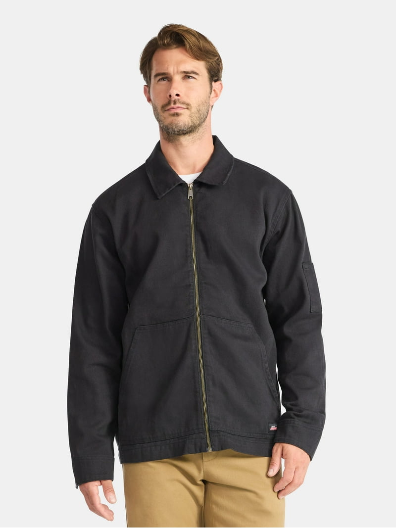 Genuine Dickies Men's Cotton Twill Zip Jacket, Lightweight, Sizes