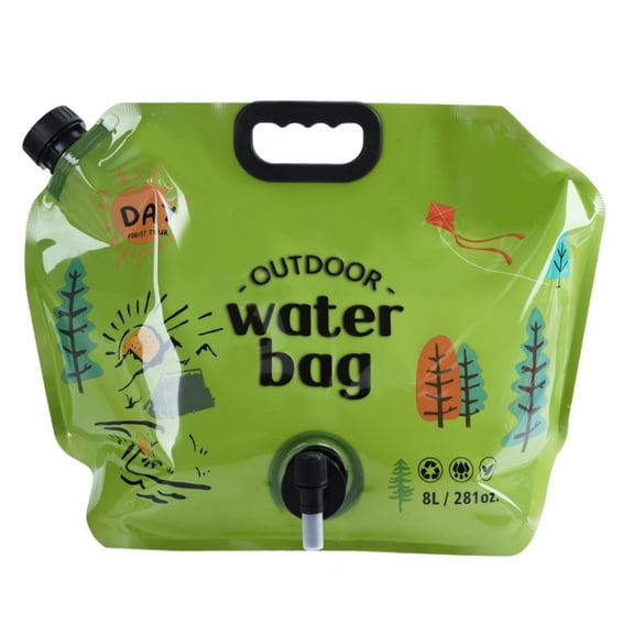 281Oz Foldable Outdoor Water Container Bag With Spigot Large Capacity Portable Drinking Water Storage Bag For Camping Hiking And Picnics