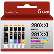 281XXL 280XXL Ink Cartridges Compatible for Canon Ink 280 and 281 Work for Canon Pixma TR8520 TR8620a TS8120 TS9120 Ink