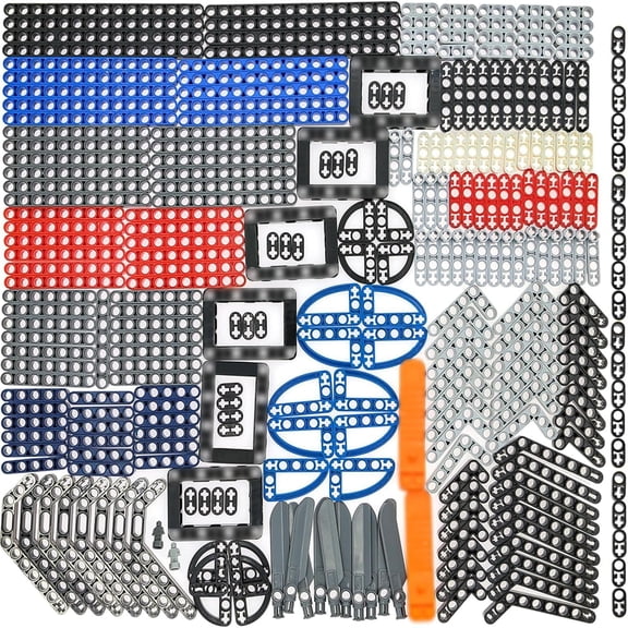 282pcs Technic-Beam-Frame-Bricks-Set with Rotor Helicopter Minifigure Brick Separator, Compatible with Technic-Parts, for MOC-Project-Bulk-Blocks(Random Color)