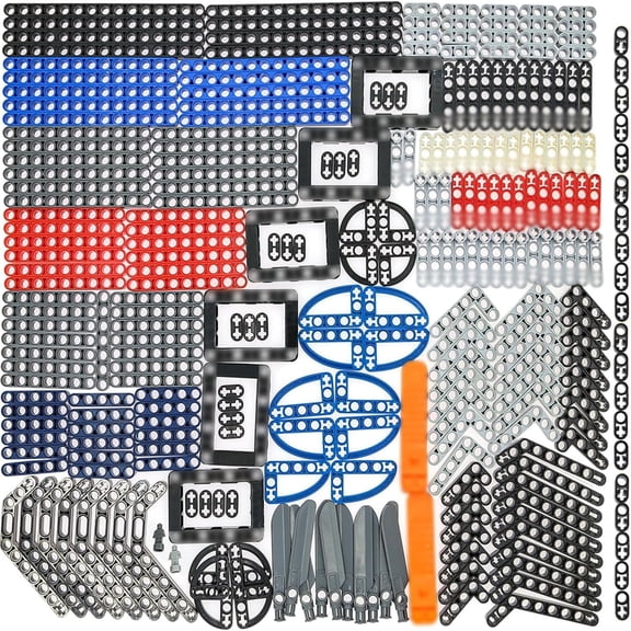282pcs Technic-Beam-Frame-Bricks-Set with Rotor Helicopter Minifigure Brick Separator, Compatible with Technic-Parts, for STEM-MOC-EV3-Project-Bulk-Blocks(Random Color)