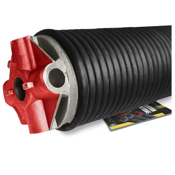 283 x 2-5/8 Commercial Garage Door Torsion Spring - Red Cone for Left Side of Garage Door