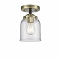 thumbnail image 1 of 284-1C-BAB-G52-Innovations Lighting-Bell - 1 Light Semi-Flush Mount In Industrial Style-8.13 Inches Tall and 5 Inches Wide-Black Antique Brass, 1 of 2
