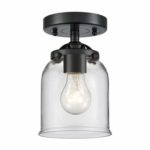 284-1C-OB-G52-Innovations Lighting-Bell - 1 Light Semi-Flush Mount In Industrial Style-8.13 Inches Tall and 5 Inches Wide-Oil Rubbed Bronze