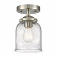 thumbnail image 1 of 284-1C-SN-G54-Innovations Lighting-Bell - 1 Light Semi-Flush Mount In Industrial Style-8.13 Inches Tall and 5 Inches Wide-Brushed Satin Nickel, 1 of 2