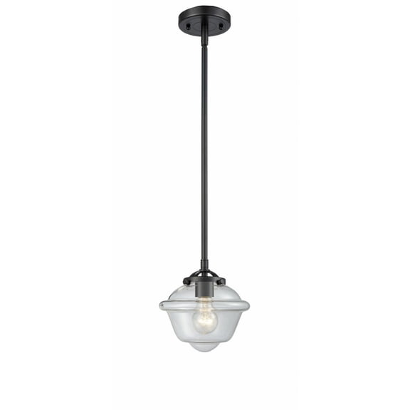 284-1S-OB-G532-Innovations Lighting-Oxford - 1 Light Stem Hung Mini Pendant In Industrial Style-7.38 Inches Tall and 7.5 Inches Wide-Oil Rubbed Bronze