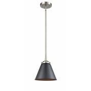 284-1S-SN-M13-BK-LED-Innovations Lighting-Appalachian-3.5W 1 LED Mini Pendant in Industrial Style-8 Inches Wide by 7.75 Inches High Brushed Satin