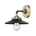 thumbnail image 1 of 284-1W-BAB-M6-BK-Innovations Lighting-Railroad - 1 Light Wall Sconce-5.25 Inches Tall and 8 Inches Wide-Black Antique Brass Finish-Matte Black Shade, 1 of 2