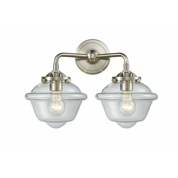 284-2W-SN-G532 Innovations Lighting Oxford - 2 Light Bath Vanity-11 Inches Tall and 15.5 Inches Wide-Brushed Satin Nickel Finish-Clear Glass Color