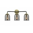 thumbnail image 1 of 284-3W-BAB-G53 Innovations Lighting Bell - 3 Light Bath Vanity-9 Inches Tall and 23 Inches Wide-Black Antique Brass Finish-Light Smoke Glass Color, 1 of 7