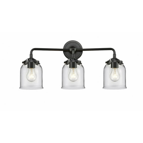 284-3W-OB-G52 Innovations Lighting Bell - 3 Light Bath Vanity-9 Inches Tall and 23 Inches Wide-Oil Rubbed Bronze Finish-Clear Glass Color