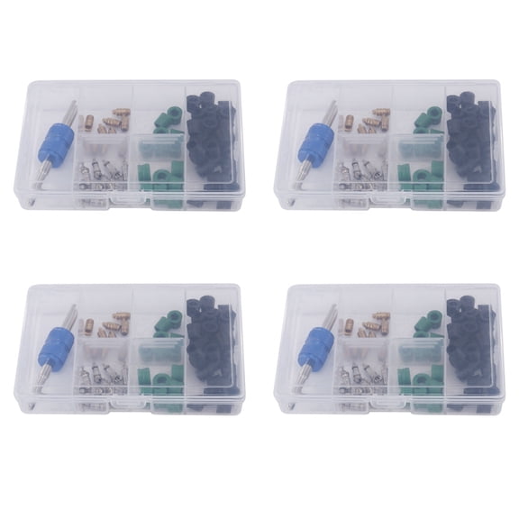 284Pcs A/C Air Conditioning Valve Core R12 R134A Refrigeration Valve Core R12 / R134A AC Master Valve Core Repair Kit