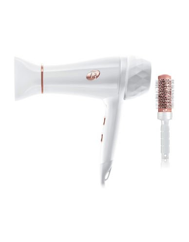 ($285 Value) T3 Micro Featherweight Luxe 2I Hair Dryer, White/Rose Gold - image 1 of 4