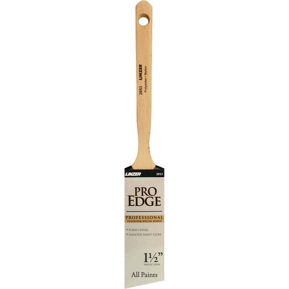 2853 1-1/2" Angle Sash Pro Edge Poly Nylon Brush, Linzer Products, EACH, EA, Pol