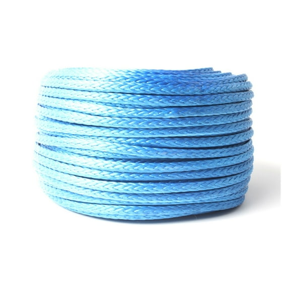 2865LBS Synthetic Winch Line Cable Rope Hollow Braid 4mm 50M 12 Strands Sailboat Winch Towing Ropes ,Great Compatibility