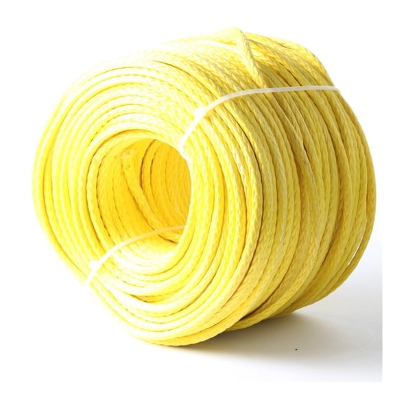 2865LBs Synthetic Winch Line Cable Rope Hollow Braid 4mm 100M 12 Strands Sailboat Winch Towing Ropes ,Great Compatibility
