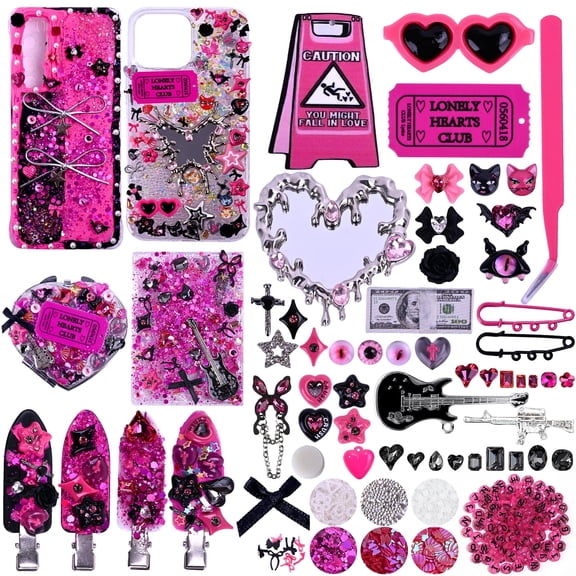 2867PCS+ Junk Phone Case Charms Kit, Phone Case Decorations DIY Letter Beads for Customizing Cases, Bow Charms, Flatback Pearls, Nail  Accessories, Rhinestones, Y2k Charms, DIY Gift for Best Friend