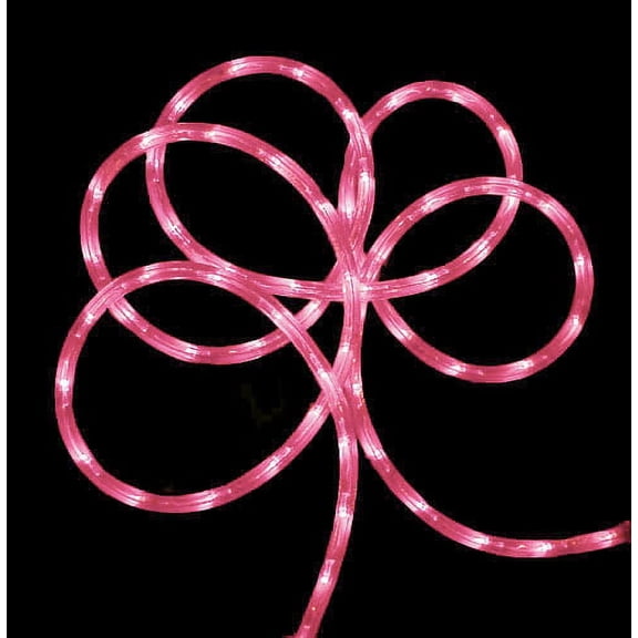 Northlight LED Outdoor Commercial Grade Christmas Spool Rope Lights - Pink - 288' Clear Wire