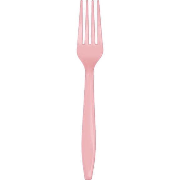 288/Case Bulk Classic Pink Plastic Forks