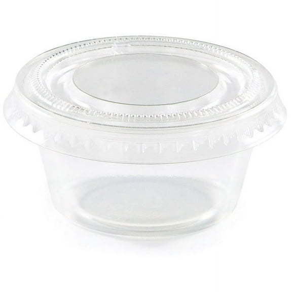 288/Case Bulk Clear 2 oz Portion Cups with Lids