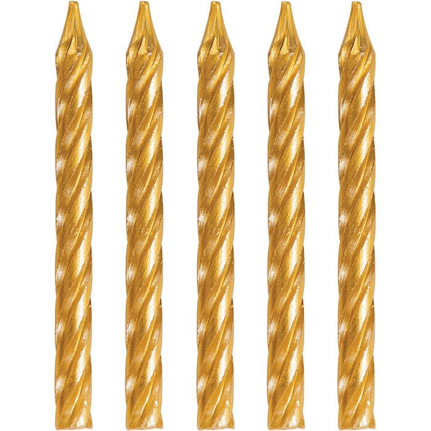 288 Count Bulk Pack Gold Birthday Candles