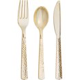 thumbnail image 1 of 288/Case Bulk Gold Metallic Hammered Assorted Cutlery, 1 of 8