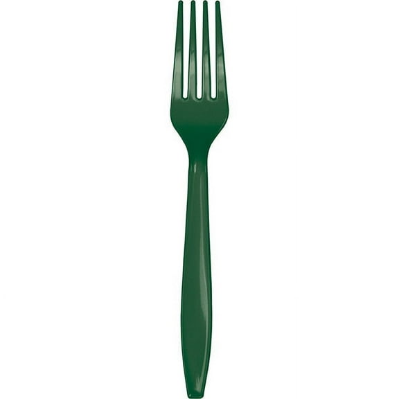 288 Count Bulk Pack Hunter Green Plastic Forks