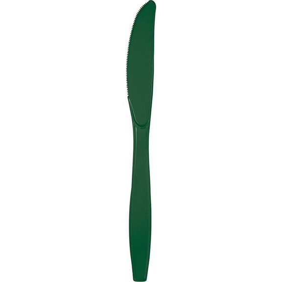 288/Case Bulk Hunter Green Plastic Knives