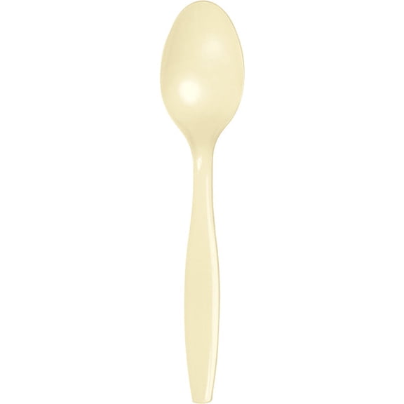 288/Case Bulk Ivory Plastic Spoons