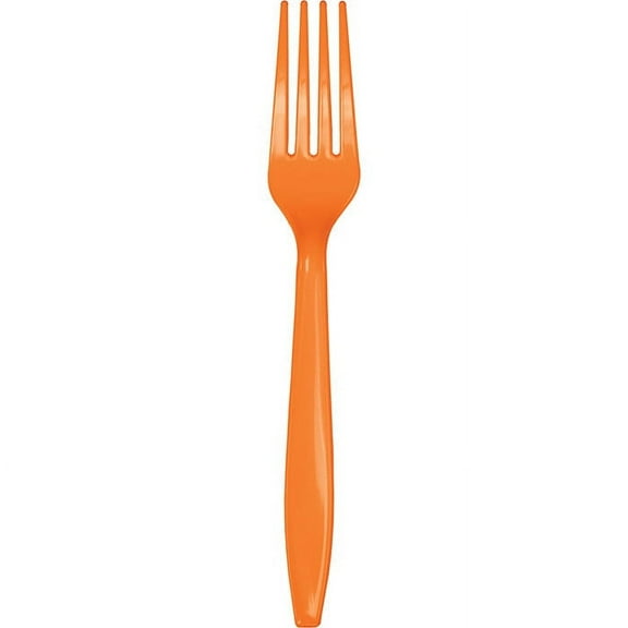 288 Count Bulk Pack Sunkissed Orange Plastic Forks