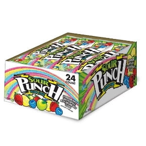 (Price/Pack)Sour Punch 8792 Sour Punch Straws Rainbow Case/Caddy/Tray 12/24/2Oz