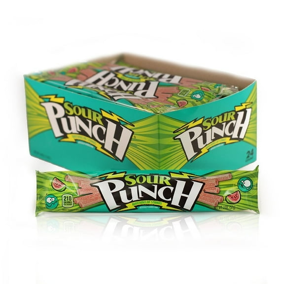 288 PACKS : Sour Punch Watermelon Straws