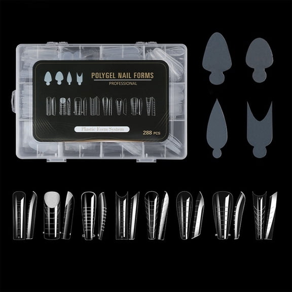 288 Pcs Full Covers Nails Forms Set Nails Extension Molds Gel Nails Molds Nails Forms Nails Shapes