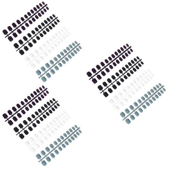 288 Pcs Nail Decals Artificial Fingernails False Fake Tips Square