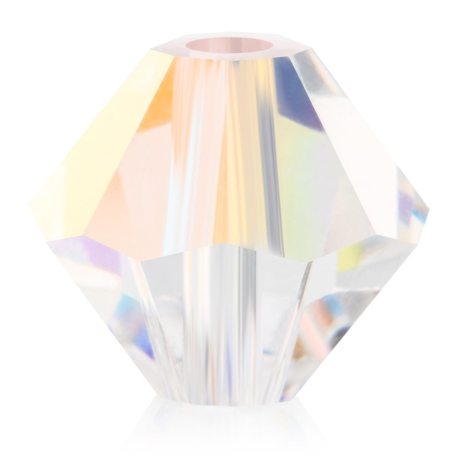 288 Pieces (6mm) Crystal AB | Preciosa Crystal Glass Rondelle Bicone Beads